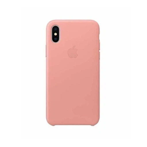 Чехол Leather Case iPhone XS Розовый